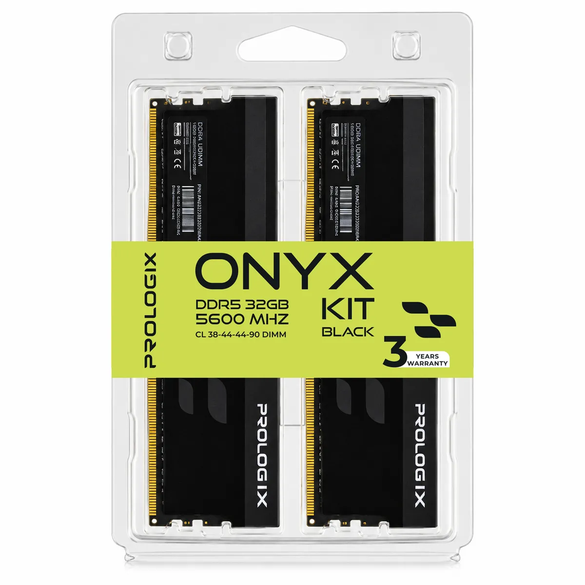 Модуль пам`ятi DDR5 2x16GB/5600 Prologix Onyx Black (PRO32GB5600YB5K) - мініатюра 4