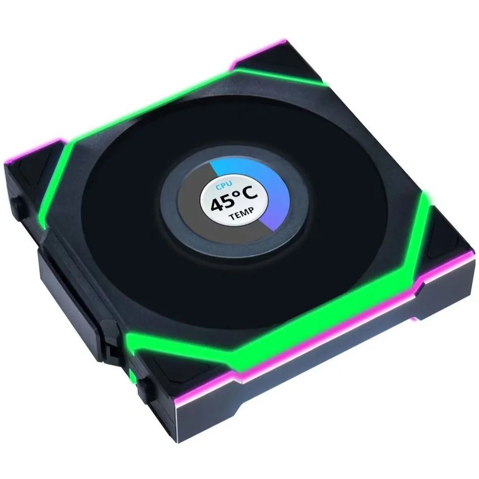 Вентилятор Lian Li Uni Fan SL Wireless LCD 120 A-RGB Black (G99.12SLLCD1W1B.00) - мініатюра 2