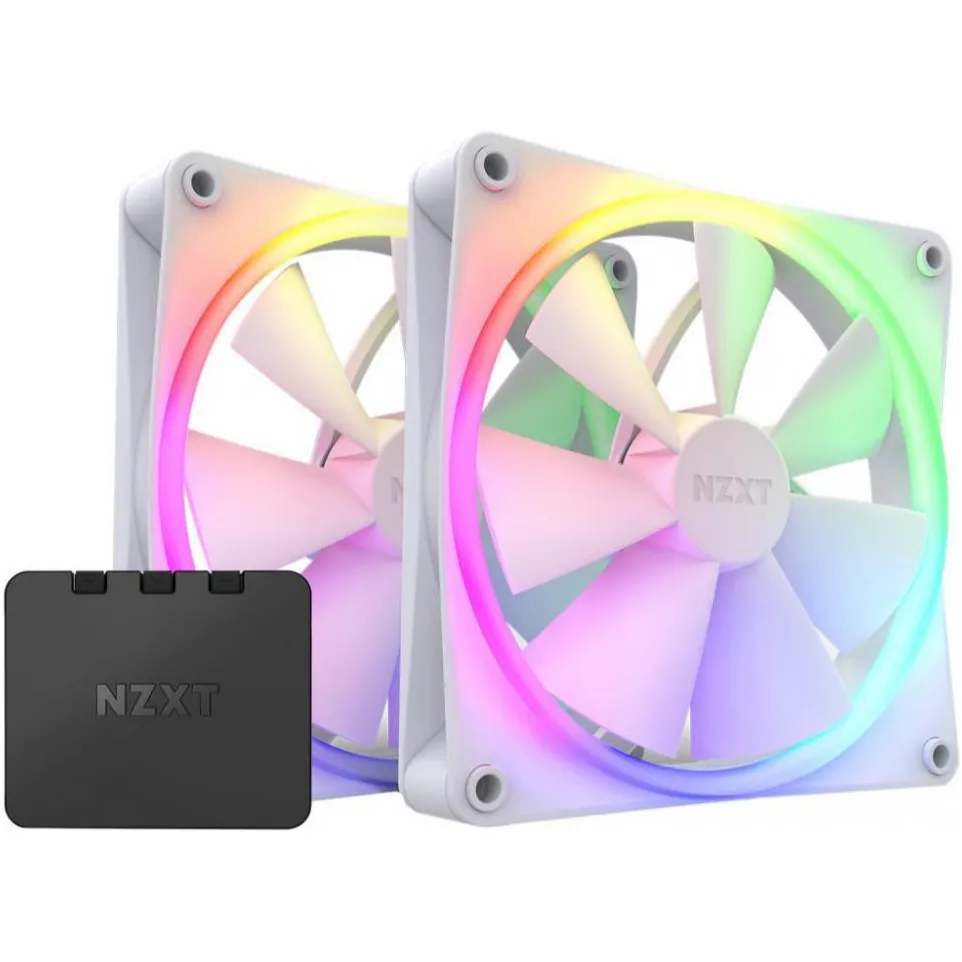 Вентилятор NZXT F140 RGB Twin White (RF-R14DF-W1) - зображення 1