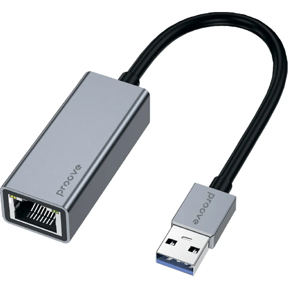 Перехідник OTG Proove Extension RJ 45 to USB (silver) - зображення 1