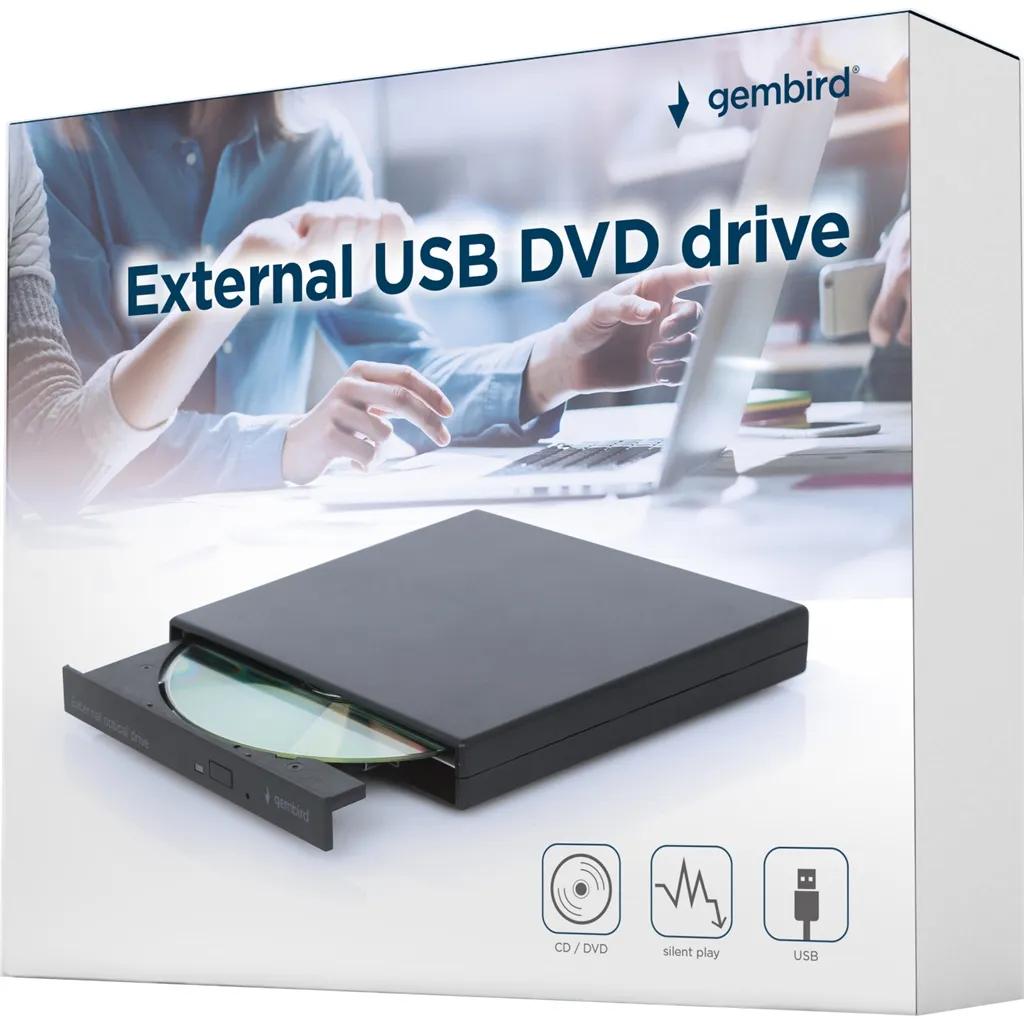 Зовнішній Gembird DVD-USB-04 DVD-привід, USB 2.0 - мініатюра 2