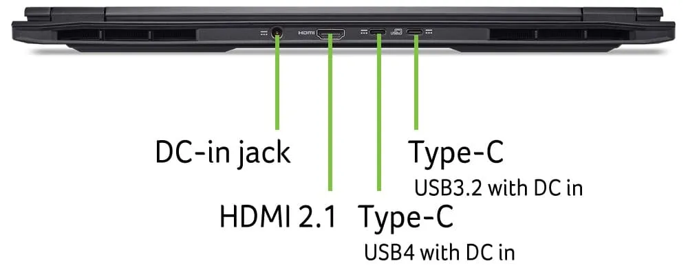 Ноутбук Acer Nitro 16S AI AN16S-61-R7HR (NH.QXUEU.002) Black - мініатюра 12