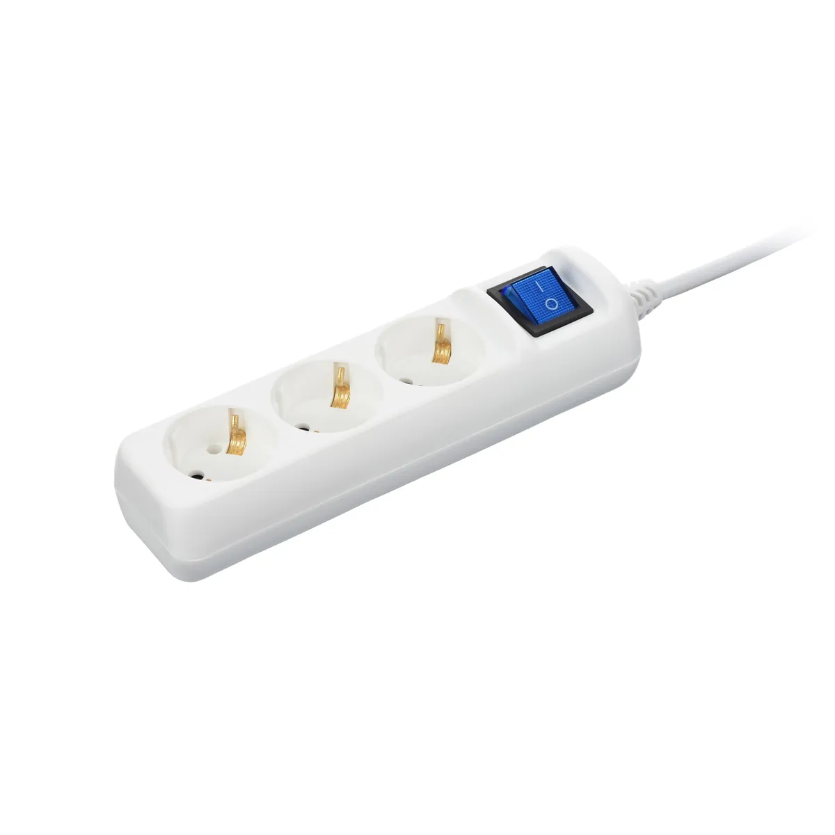 Фільтр живлення 2E (2E-U03ESM1.5) 3 розетки, 1.5 м, White - зображення 1