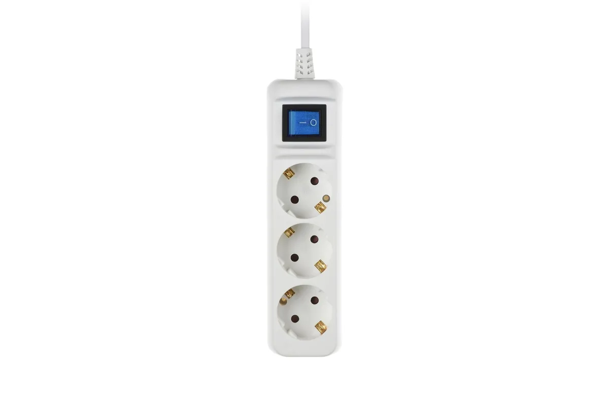 Фільтр живлення 2E (2E-U03ESM1.5) 3 розетки, 1.5 м, White - мініатюра 4