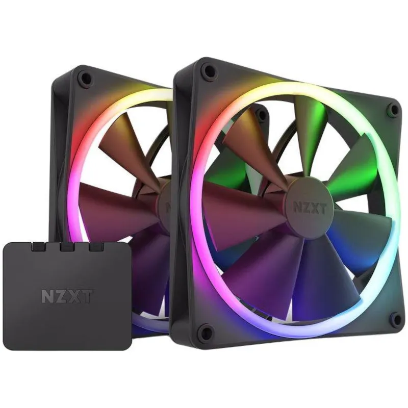 Вентилятор NZXT F140 RGB Twin Black (RF-R14DF-B1) - зображення 1
