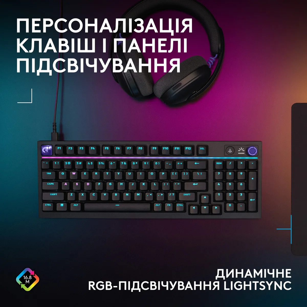 Клавiатура Logitech G316 X 98 Black (920-014205) - мініатюра 7
