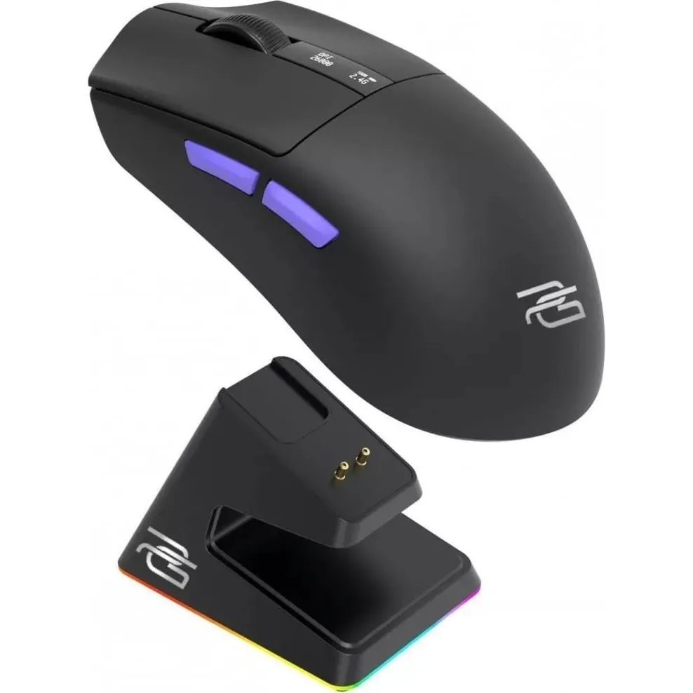 Миша бездротова Proove Gaming Superfight Wireless with charging dock Black/Purple (WMSW00122001) - зображення 1
