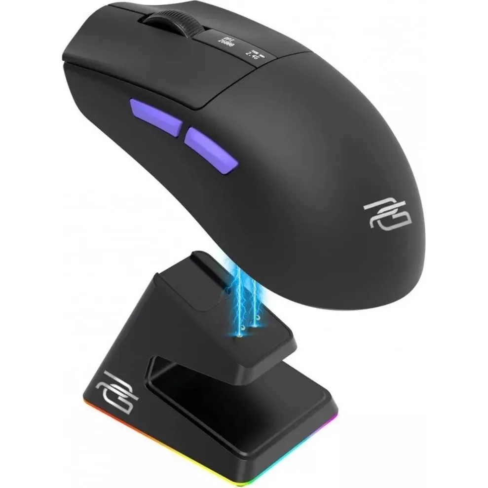 Миша бездротова Proove Gaming Superfight Wireless with charging dock Black/Purple (WMSW00122001) - мініатюра 2