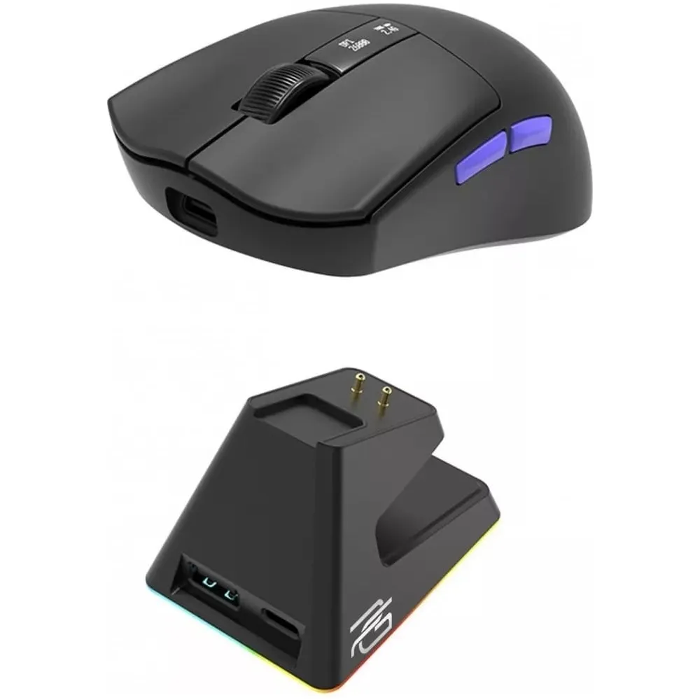 Миша бездротова Proove Gaming Superfight Wireless with charging dock Black/Purple (WMSW00122001) - мініатюра 3