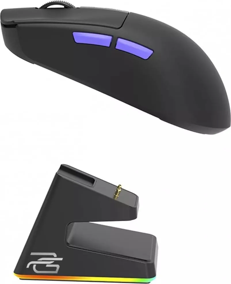 Миша бездротова Proove Gaming Superfight Wireless with charging dock Black/Purple (WMSW00122001) - мініатюра 4