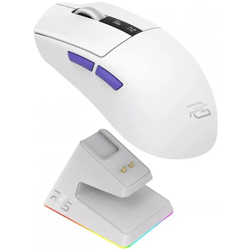 Миша бездротова Proove Gaming Superfight Wireless with charging dock White/Purple (WMSW00122002) - зображення 1