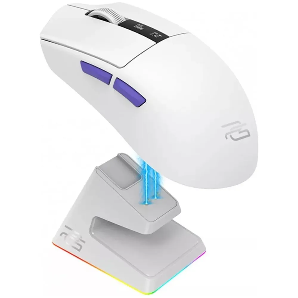 Миша бездротова Proove Gaming Superfight Wireless with charging dock White/Purple (WMSW00122002) - мініатюра 2