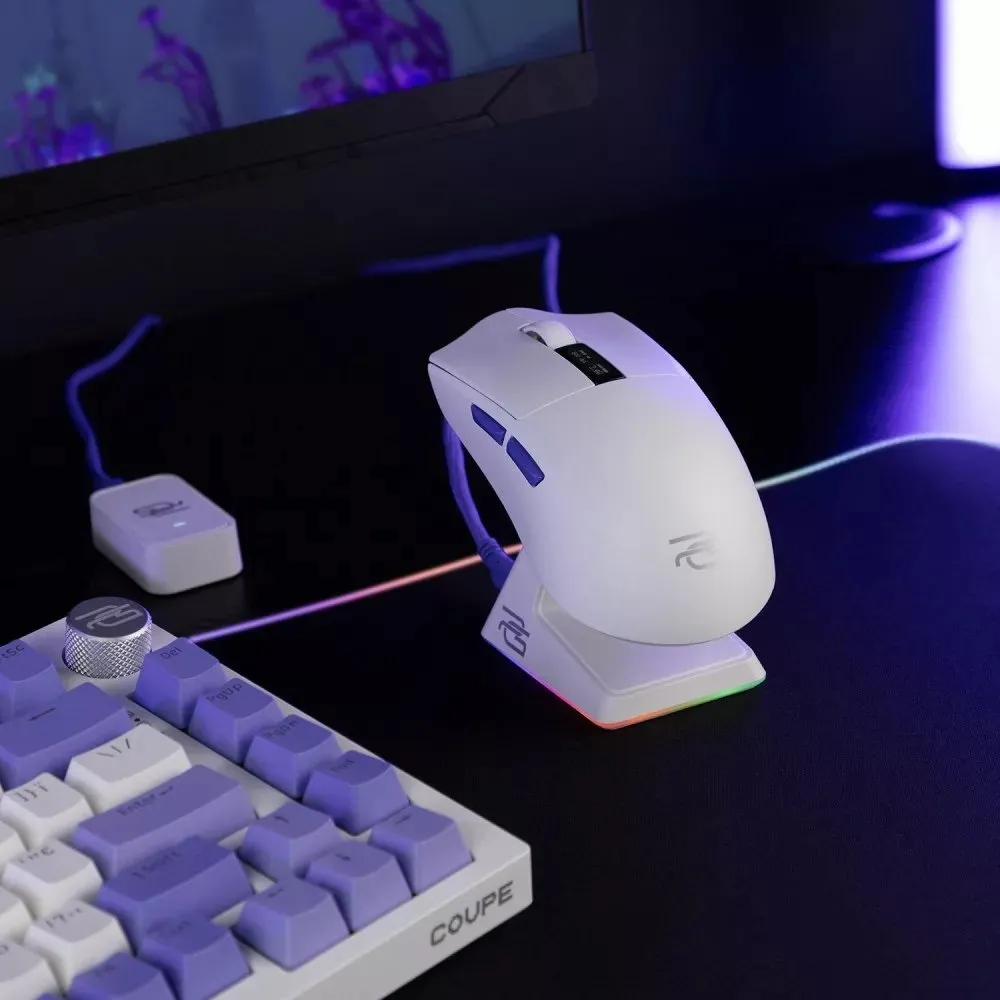 Миша бездротова Proove Gaming Superfight Wireless with charging dock White/Purple (WMSW00122002) - мініатюра 6