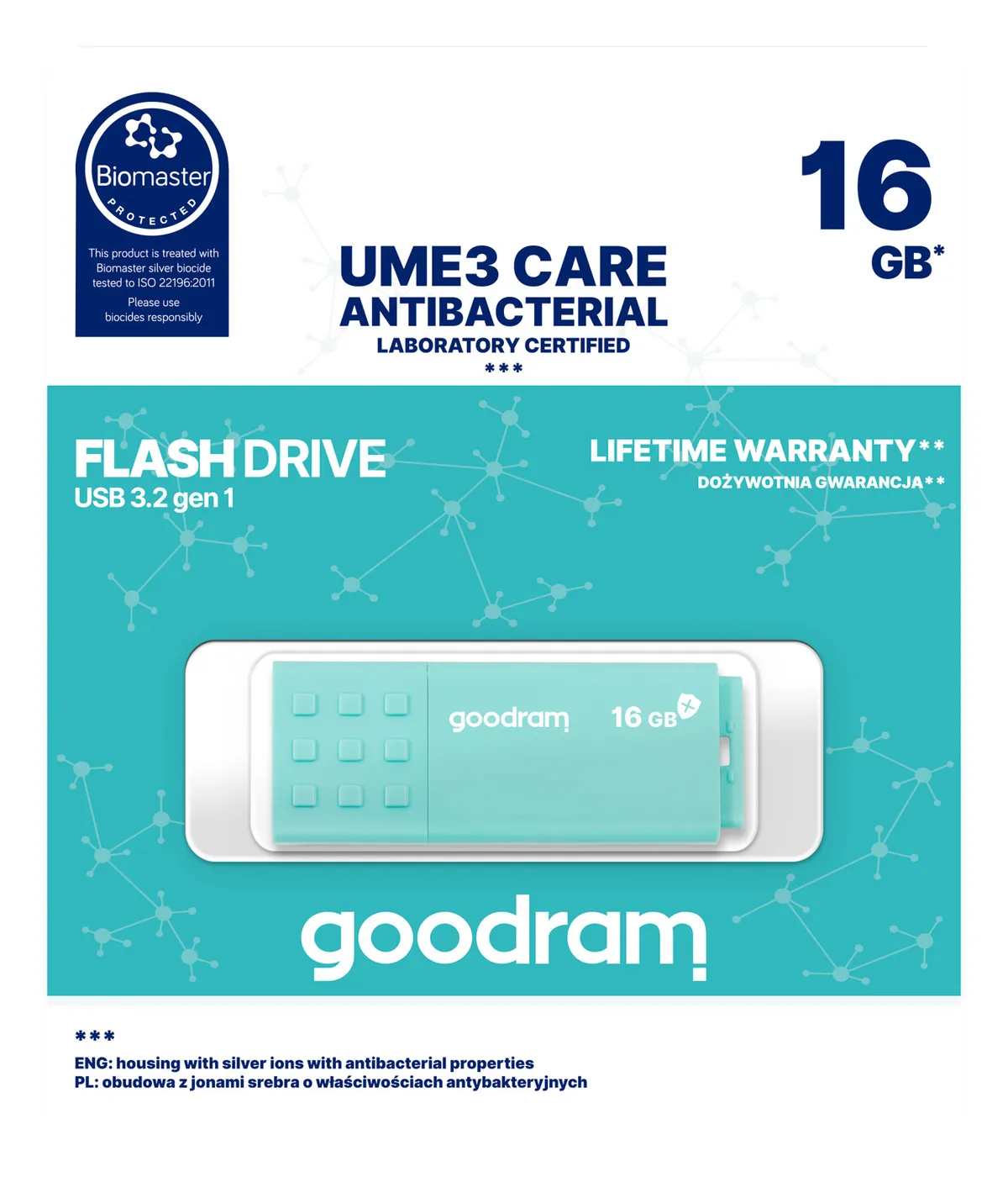 Флеш-накопичувач USB3.2 16GB Goodram UME3 Care Green (UME3-0160CRR11) - мініатюра 6