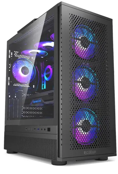 Корпус PcCOOLER CPS ME200 MESH чорний EATX/ATX/Micro ATX/Mini-ITX без БП (LxWxH)432x225x495мм/ - зображення 1
