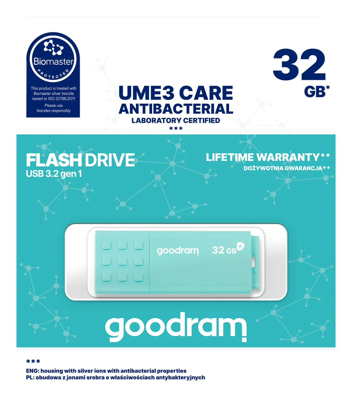 Флеш-накопичувач USB3.2 32GB Goodram UME3 Care Green (UME3-0320CRR11) - мініатюра 6