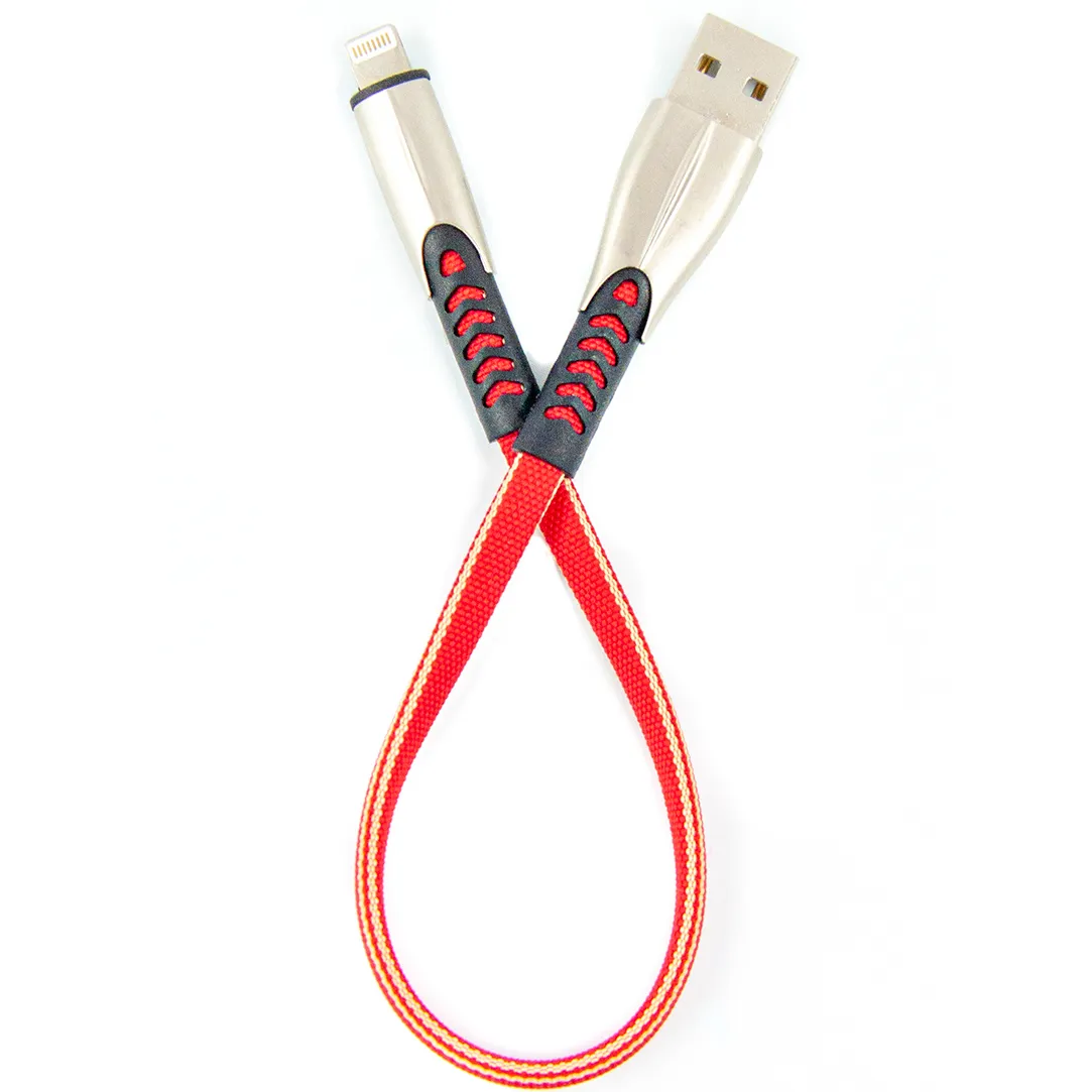 Кабель Dengos USB - Lightning (M/M) 0.25 м Red (PLS-L-SHRT-PLSK-RED) - мініатюра 2