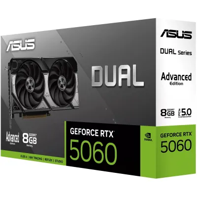 Відеокарта ASUS GeForce RTX5060 8Gb DUAL OC ADVANCED (DUAL-RTX5060-O8G-A) - мініатюра 9