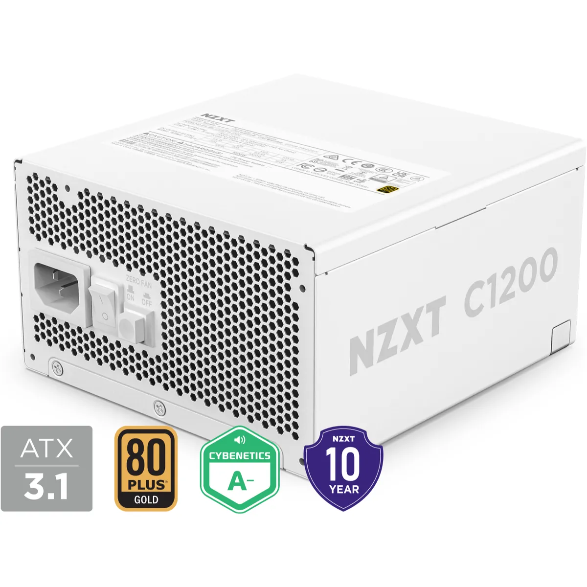 Блок живлення NZXT C1200 White (PA-2G2BW-EU) 1200W, 80+ Gold - мініатюра 5