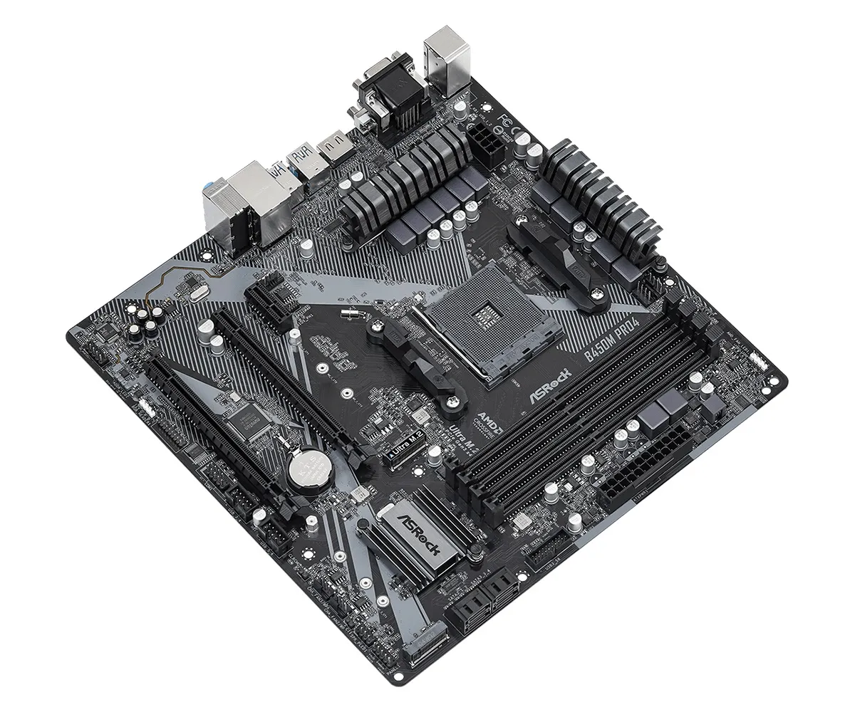 Материнська плата ASRock B450M Pro4 R2.0 Socket AM4 - мініатюра 2