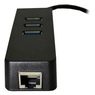 Перехідник Dynamode USB 3.1 Type-C - RJ45 Gigabit Lan, 3*USB 3.0 (USB3.1-TypeC-RJ45-HUB3) - мініатюра 2