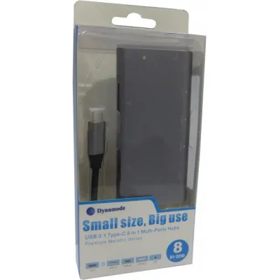 Концентратор Dynamode USB3.1 Type-C to HDMI, 3хUSB3.0, RJ45, USB Type-C Female, SD (Dock-USB-TypeC-HDMI-USB3.0-RJ45) - мініатюра 7