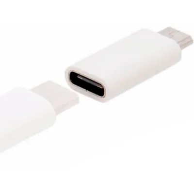Перехідник Lapara Micro USB Male to USB 3.1 Type-C Female white (LA-MaleMicroUSB-TypeC-Female white) - мініатюра 2