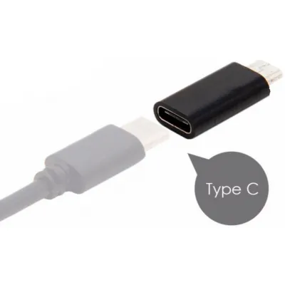 Перехідник Lapara Micro USB Male to USB 3.1 Type-C Female black (LA-MaleMicroUSB-TypeC-Female black) - мініатюра 2