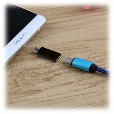 Перехідник Lapara Micro USB Male to USB 3.1 Type-C Female black (LA-MaleMicroUSB-TypeC-Female black) - мініатюра 4