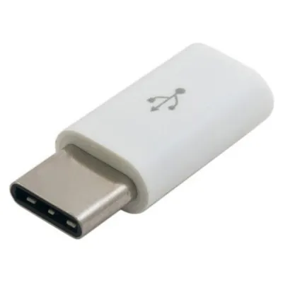 Перехідник Lapara USB 3.1 Type-C male to Micro USB female OTG (LA-Type-C-MicroUSB-adaptor white) - зображення 1