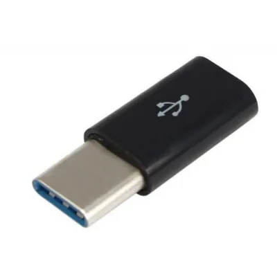 Перехідник Type-C to Micro USB Lapara (LA-Type-C-MicroUSB-adaptor black) - зображення 1