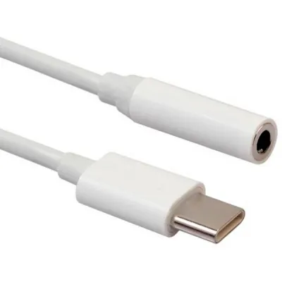 Перехідник Lapara USB Type-C Male - Audio AUX mini jack 3,5 mm Female (LA-Type-C-Audio-3.5mm white) - мініатюра 2