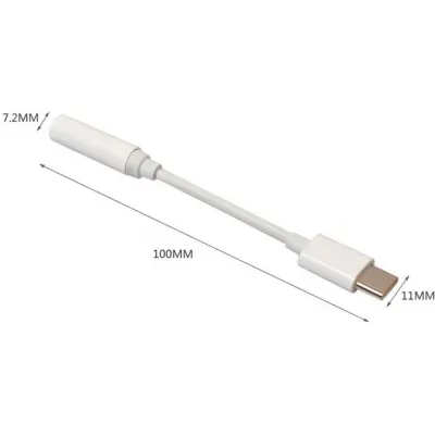 Перехідник Lapara USB Type-C Male - Audio AUX mini jack 3,5 mm Female (LA-Type-C-Audio-3.5mm white) - мініатюра 7