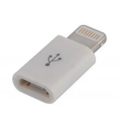 Перехідник Lightning to Micro USB Lapara (LA-Lightning-MicroUSB-adaptor white) - зображення 1