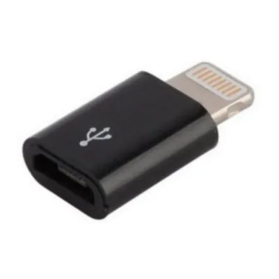Перехідник Lightning to Micro USB Lapara (LA-Lightning-MicroUSB-adaptor black) - зображення 1