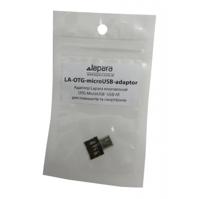 Перехідник OTG Micro to USB AF Lapara (LA-OTG-microUSB-adaptor) - мініатюра 3
