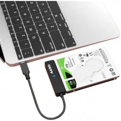 Адаптер Maiwo USB3.1 GEN2 Type-C to HDD 2,5" SATA II/III /SSD black (K105AG2 black) - мініатюра 3