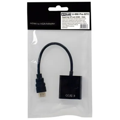 Перехідник HDMI M to VGA F (без додаткових кабелей) ST-Lab (U-990 Pro BTC) - мініатюра 6