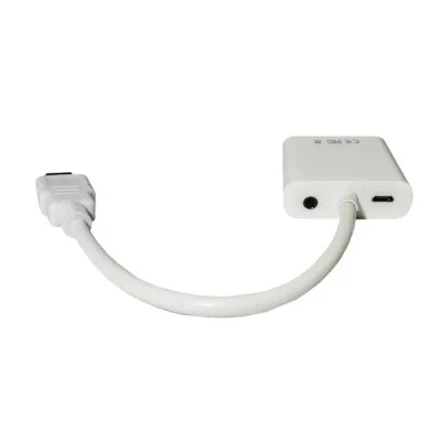 Перехідник HDMI M to VGA F (з кабелями аудіо і живлення від USB) ST-Lab (U-990 white) - мініатюра 2
