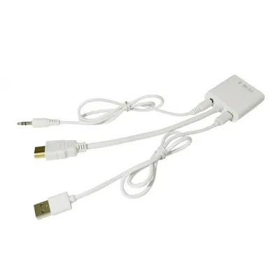 Перехідник HDMI M to VGA F (з кабелями аудіо і живлення від USB) ST-Lab (U-990 white) - мініатюра 5