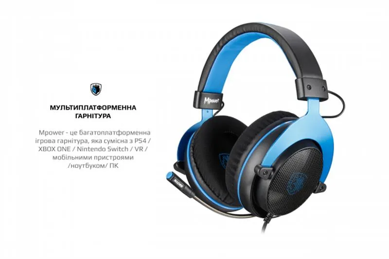 Гарнітура Sades SA-723 Mpower Blue/Black (sa723blj) - мініатюра 3