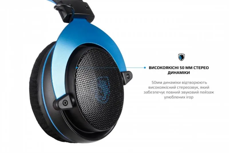 Гарнітура Sades SA-723 Mpower Blue/Black (sa723blj) - мініатюра 4