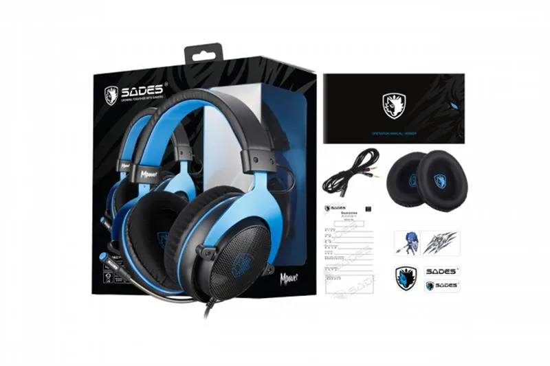 Гарнітура Sades SA-723 Mpower Blue/Black (sa723blj) - мініатюра 9