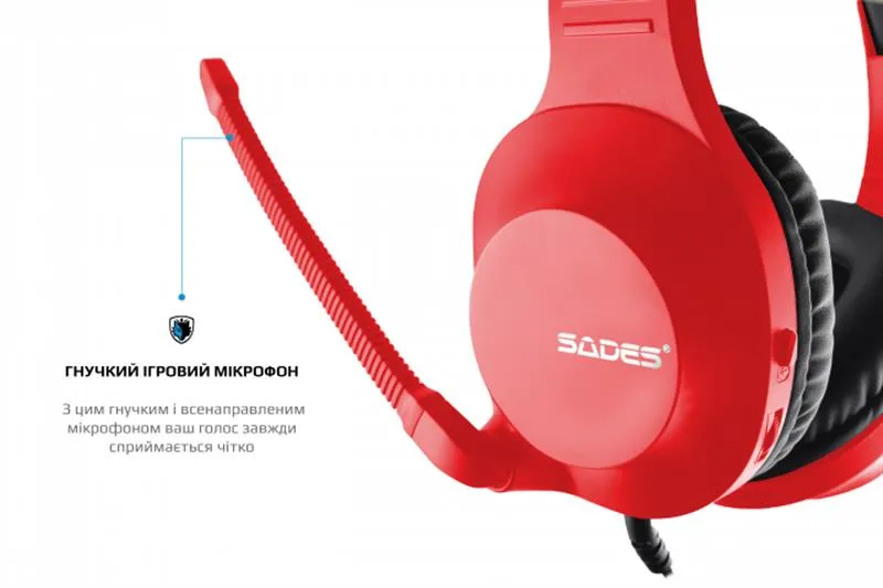 Гарнітура Sades SA-721 Spirits Red (sa721rdj) - мініатюра 6