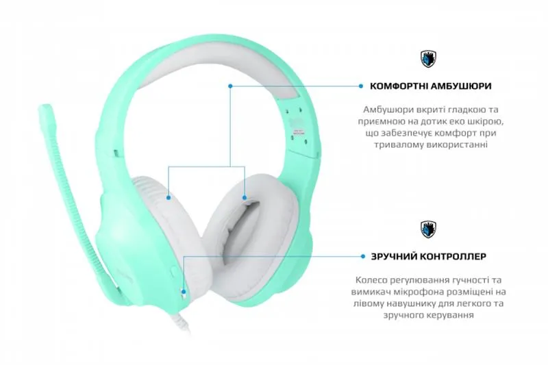 Гарнітура Sades SA-721 Spirits Cyan (sa721cnj) - мініатюра 17