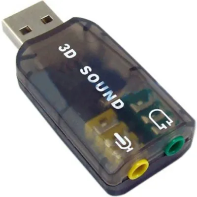 Звукова плата Dynamode USB 6(5.1) 3D RTL dark gray (USB-SOUNDCARD2.0 black) - зображення 1