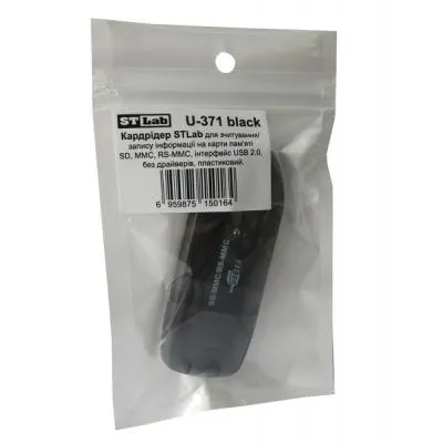 Зчитувач флеш-карт ST-Lab SD/ SDHC/ MMC /RS-MMC (U-371 black) - мініатюра 4
