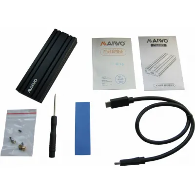 Кишеня зовнішня Maiwo M.2 SSD NVMe (PCIe) USB3.1 GEN2 Type-C (K1686P) - мініатюра 9
