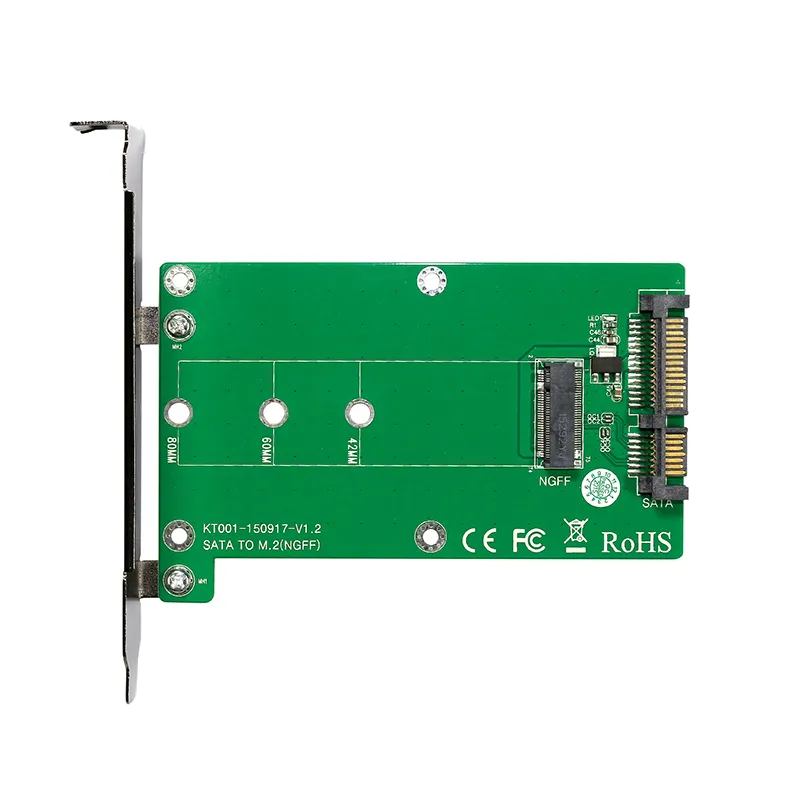 Контроллер Maiwo SATA to M.2 (NGFF) B-key SSD 22*42, 22*60, 22*80 mm, with full profile bracket - зображення 1
