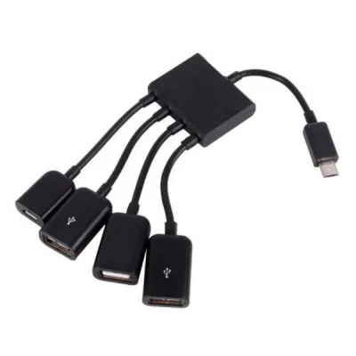 Концентратор Lapara LA-MicroUSB-OTG-HUB black - мініатюра 3